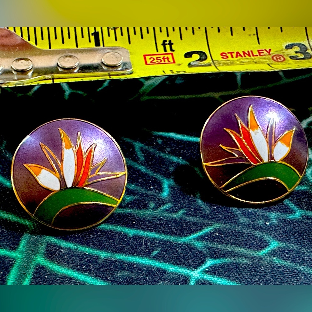 Laurel Burch vintage Bird of Paradise post earrings